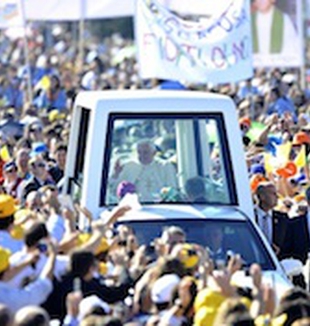 La acogida del Papa en Palermo.