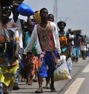 Refugiados de Costa de Marfil. 