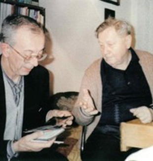 Don Ricci con el teólogo checo Josef Zverina.