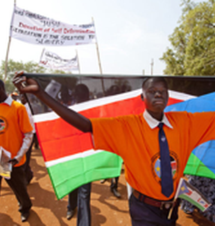 Manifestaciones por la independencia de Sudán del Sur.