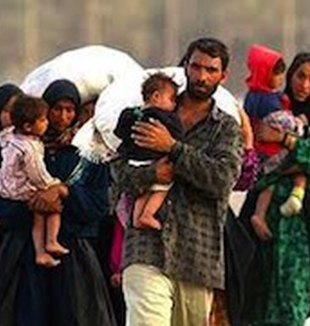 Refugiados cristianos en Siria.
