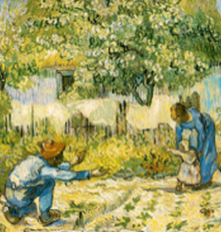 “Los primeros pasos”, Van Gogh, 1889.