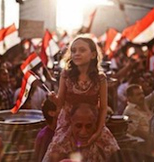 Manifestantes en la plaza Tahrir.