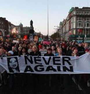 Una manifestación pro-choice en Irlanda.
