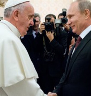 Putin con el papa Francisco.