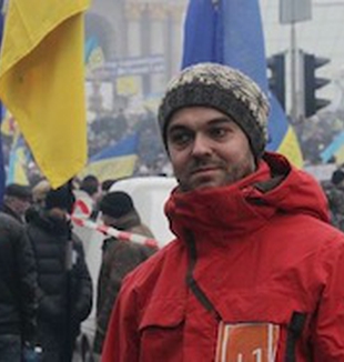Alex Sigov en la plaza del Maidan.