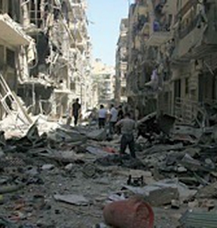 La ciudad de Alepo destruida tras los bombardeos.