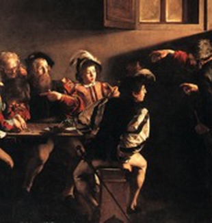 Caravaggio, <i>La Vocación de san Mateo</i>.