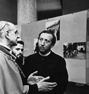 Don Giussani y el entonces cardenal Montini.
