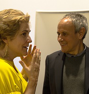 Pilar Rahola con Julián Carrón.