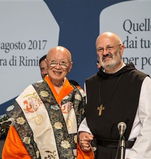 Shodo Habukawa y el padre Mauro-Giuseppe Lepori