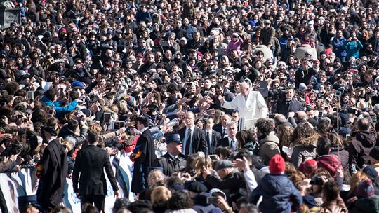 Papa Francisco en la audiencia con el movimiento del CL, 7 de marzo de 2015