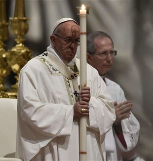 Papa Francisco durante la vigilia