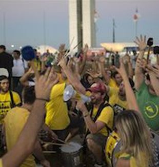 Manifestación en Brasilia.