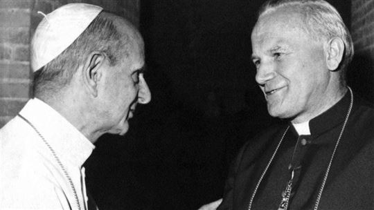 Pablo VI y el cardenal Wojtyla