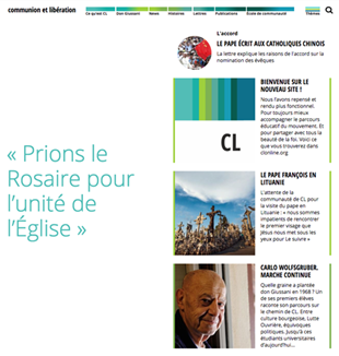 La homepage de la nueva página en francés