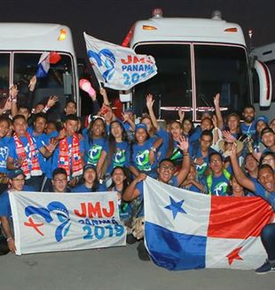 Jóvenes peregrinos en Panamá
