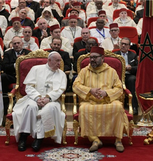 El papa Francisco y el rey Mohammed VI