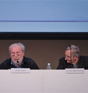Giancarlo Cesana y monseñor Matteo Zuppi