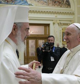 Con el Patriarca ortodoxo Daniel