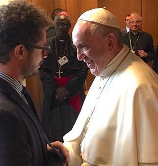 Matteo Severgnini con el Papa Francisco