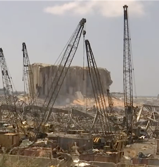 El puerto de Beirut tras la explosión