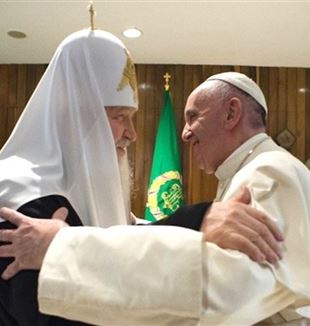 El patriarca Kiril y el papa Francisco en Cuba el 12 de febrero de 2016