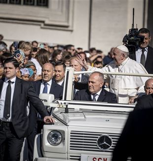 El papa Francisco durante la audiencia del 15 de octubre de 2022 (Foto: Roberto Masi/Fraternità di CL)