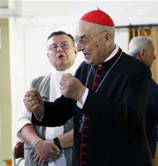Monseñor Paolo Pezzi con el cardenal Mario Zenari, nuncio apostólico en Siria