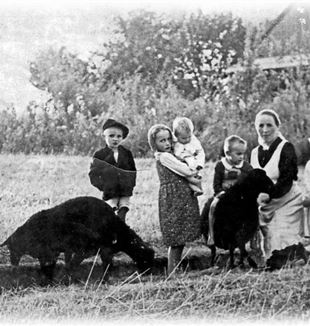 Wiktoria Niemczak Ulma con sus hijos