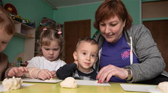 Ucrania. Proyecto de rehabilitación de un edificio escolar en Jarkov, en colaboración con el Dicasterio de cultura y educación (foto AVSI)