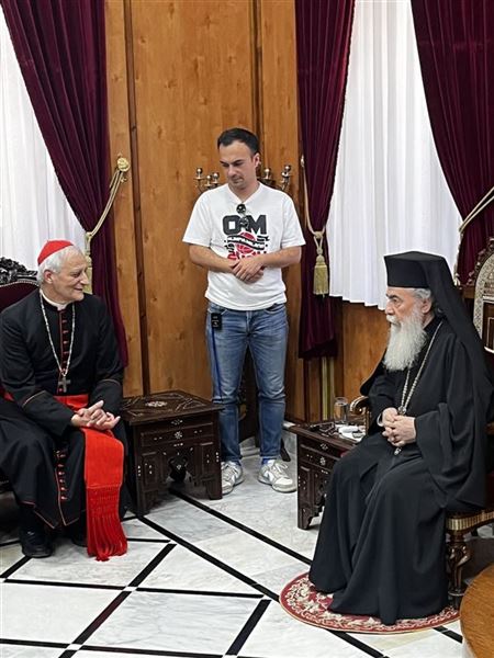 Encuentro con el patriarca greco-ortodoxo de Jerusalén
